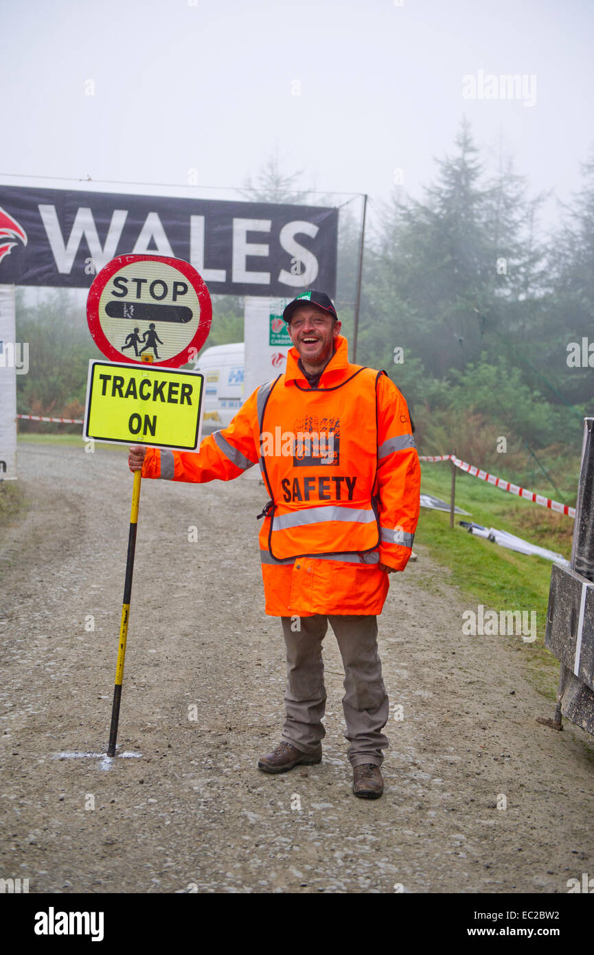 Sicherheitsbeamten Wales Rallye GB Stockfoto