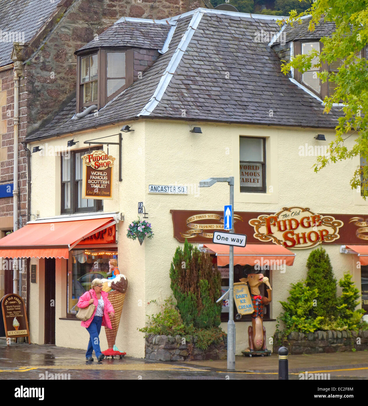 Das alte Fudge Shop, Ancaster Square Callander, Trossachs, Stirlingshire, Schottland, UK Stockfoto