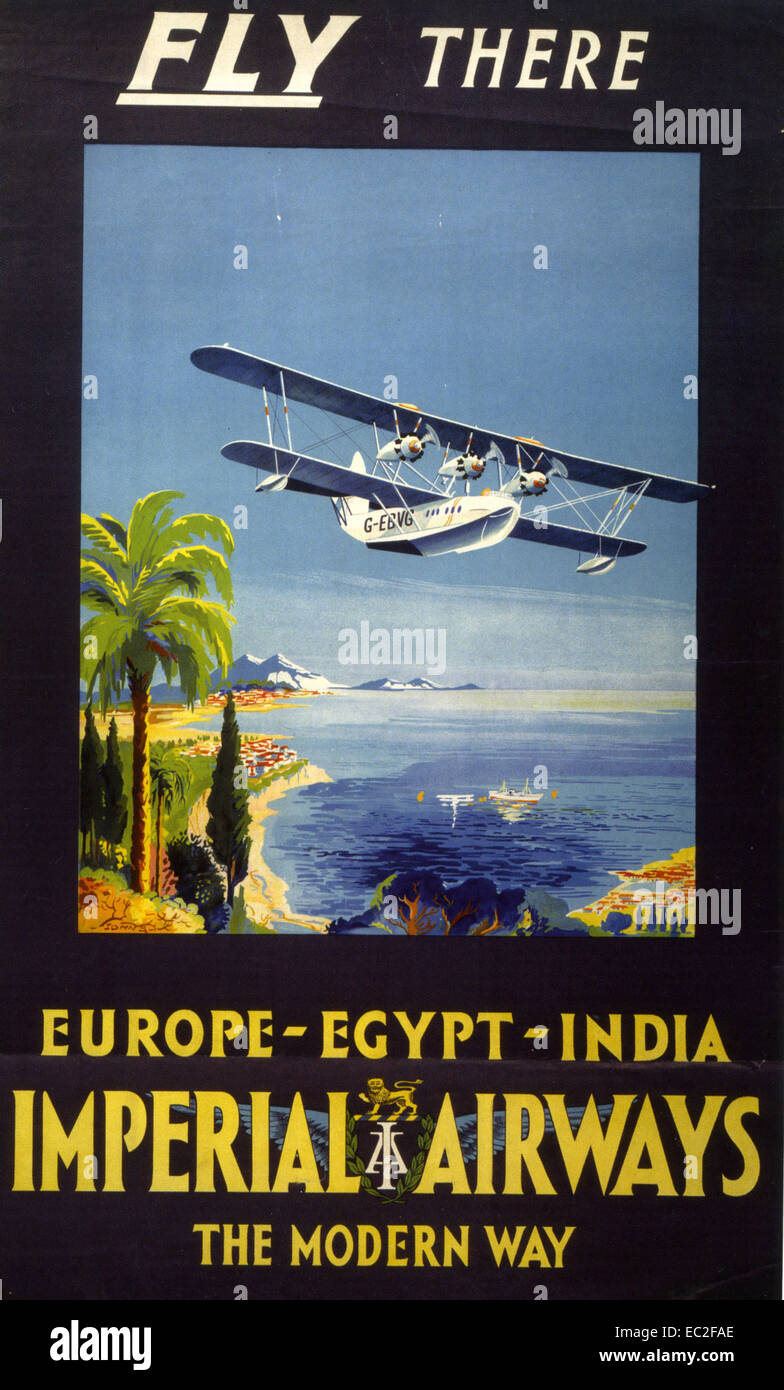 IMPERIAL AIRLINES Plakat 1928 Stockfoto
