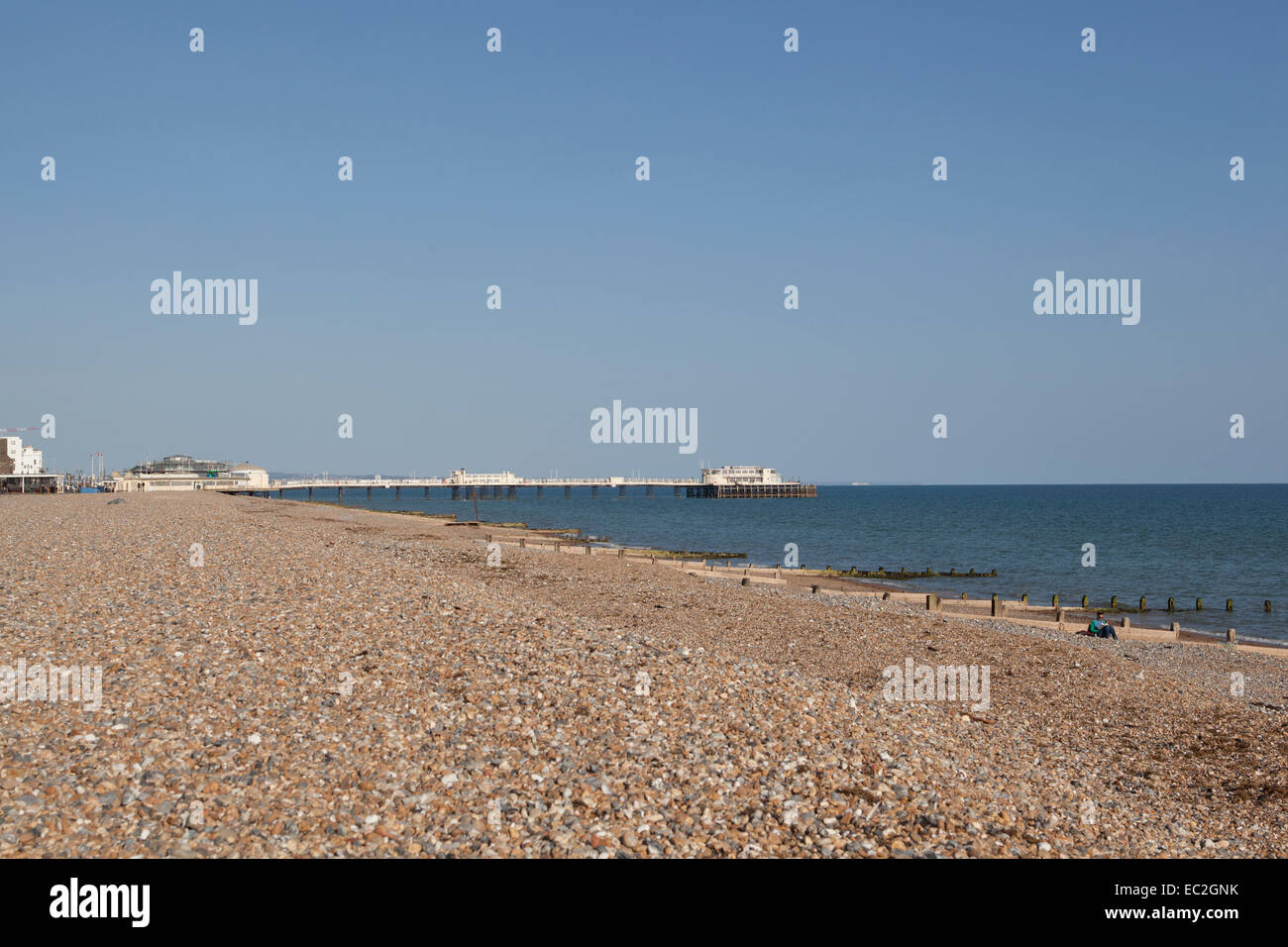 Worthing Strand Stockfoto