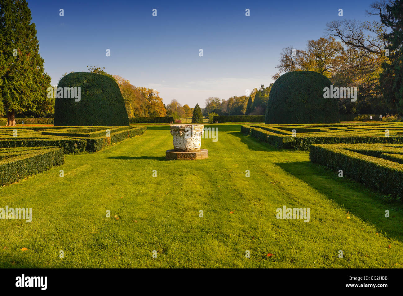 Formale (Englisch) Garten von Schloss Lednice Stockfoto