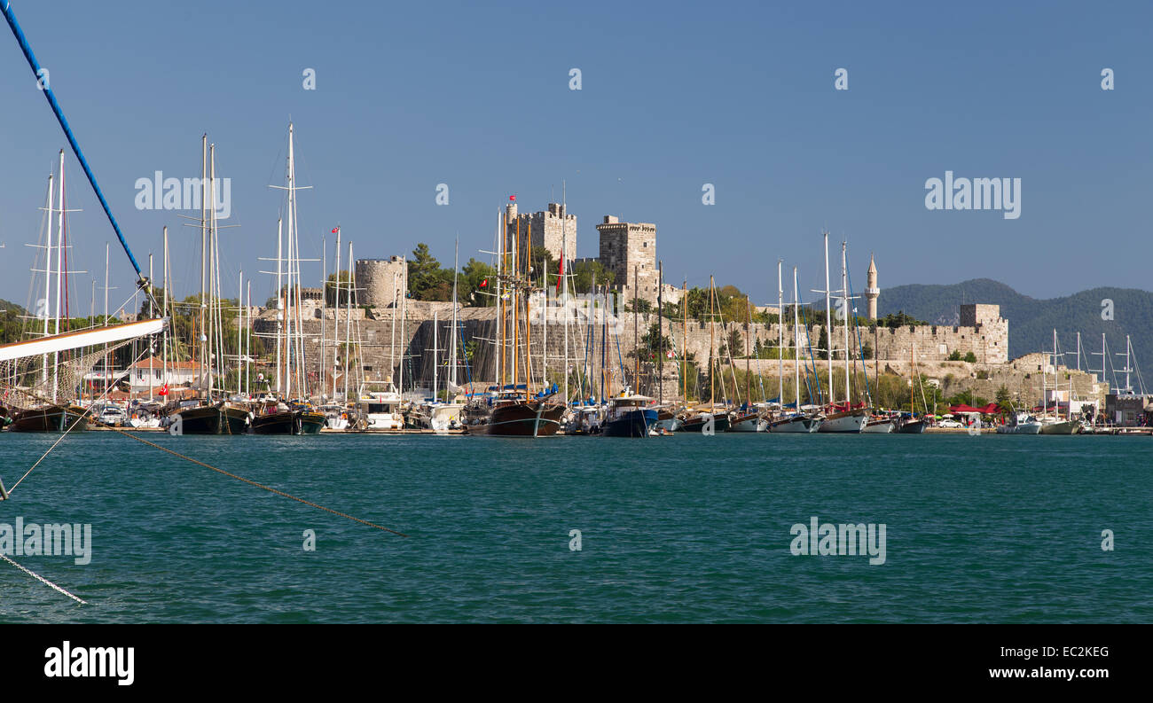 Burg von Bodrum Marina Ägäis Türkei Stockfoto