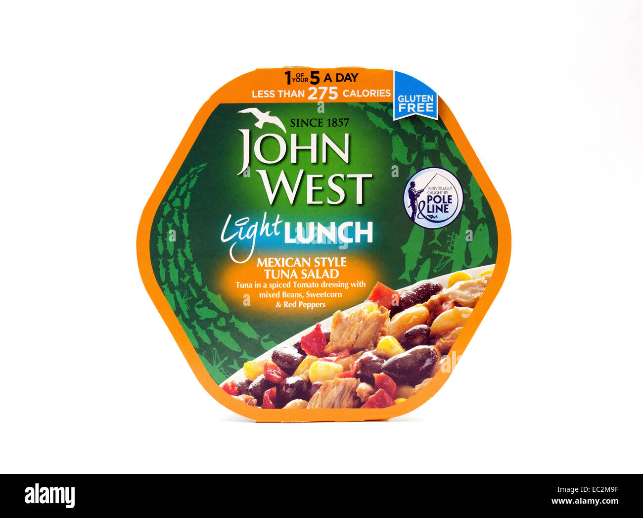 John West leichtes Mittagessen Pre verpackt Salat Stockfoto