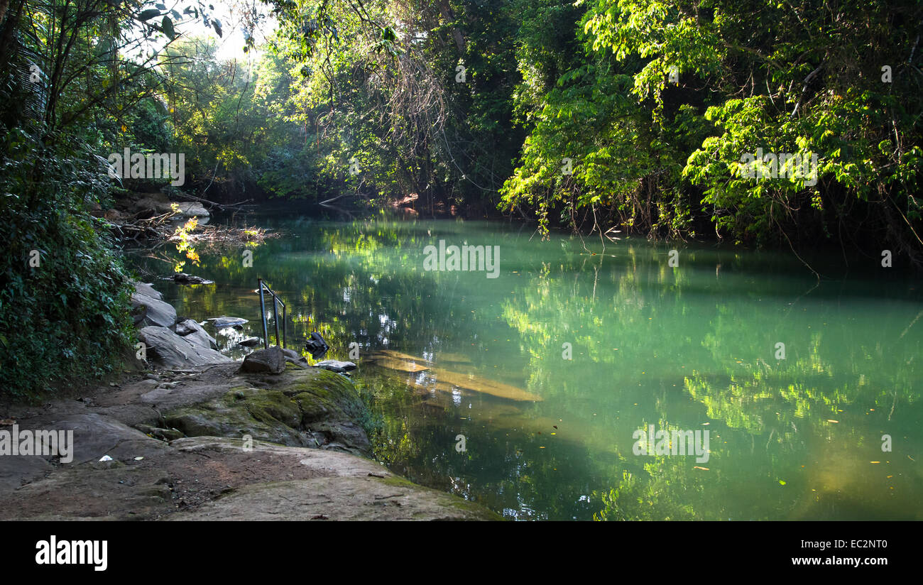 Ruhige und friedliche Rio Grande, Toledo, Belize Stockfoto