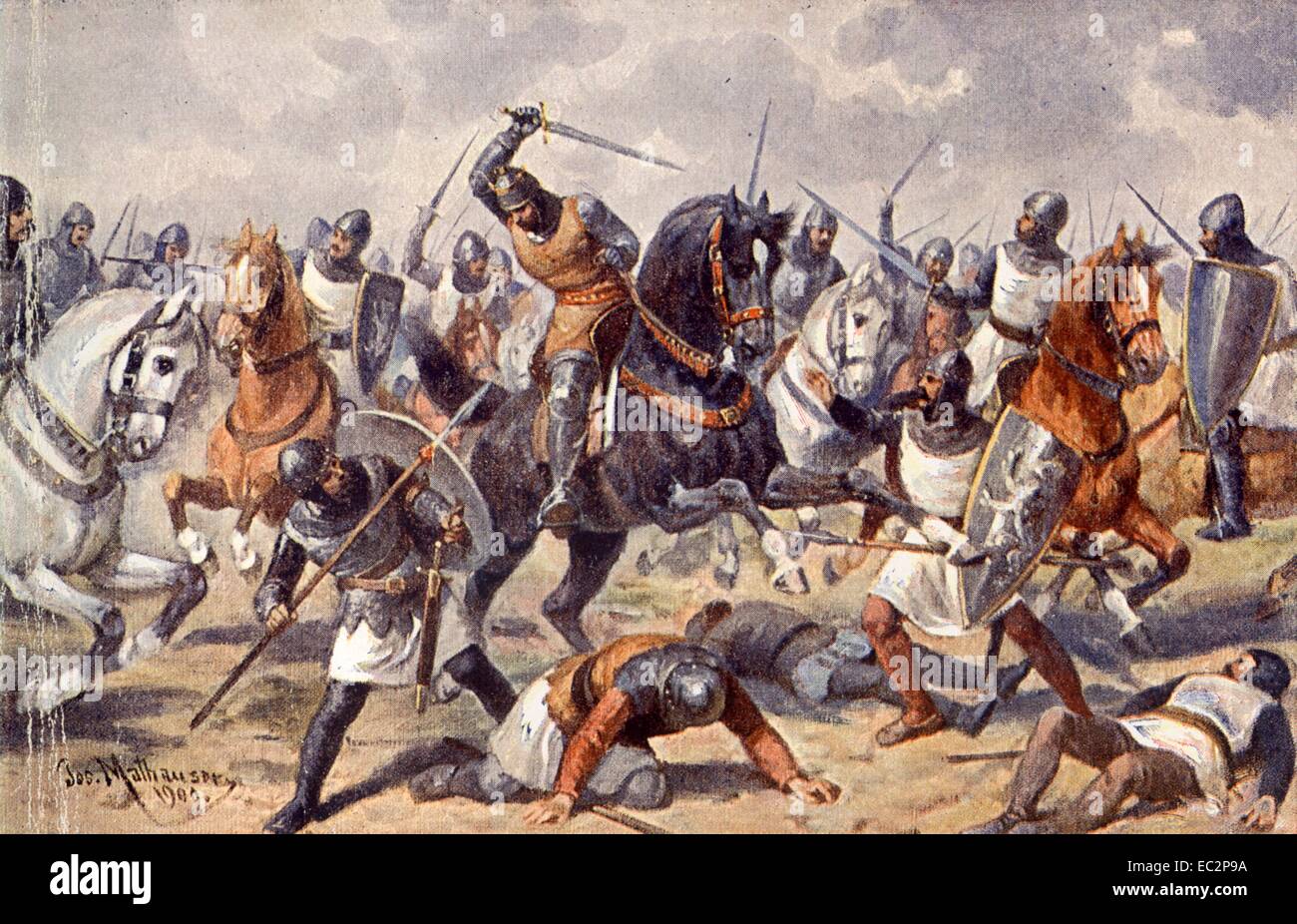 Schlacht von Mailand 1158 / Vladislaus II Vladislaus I (König) Vladislav II. / I., c.1110 – 18 Januar 1174 zweiter König von Böhmen Stockfoto