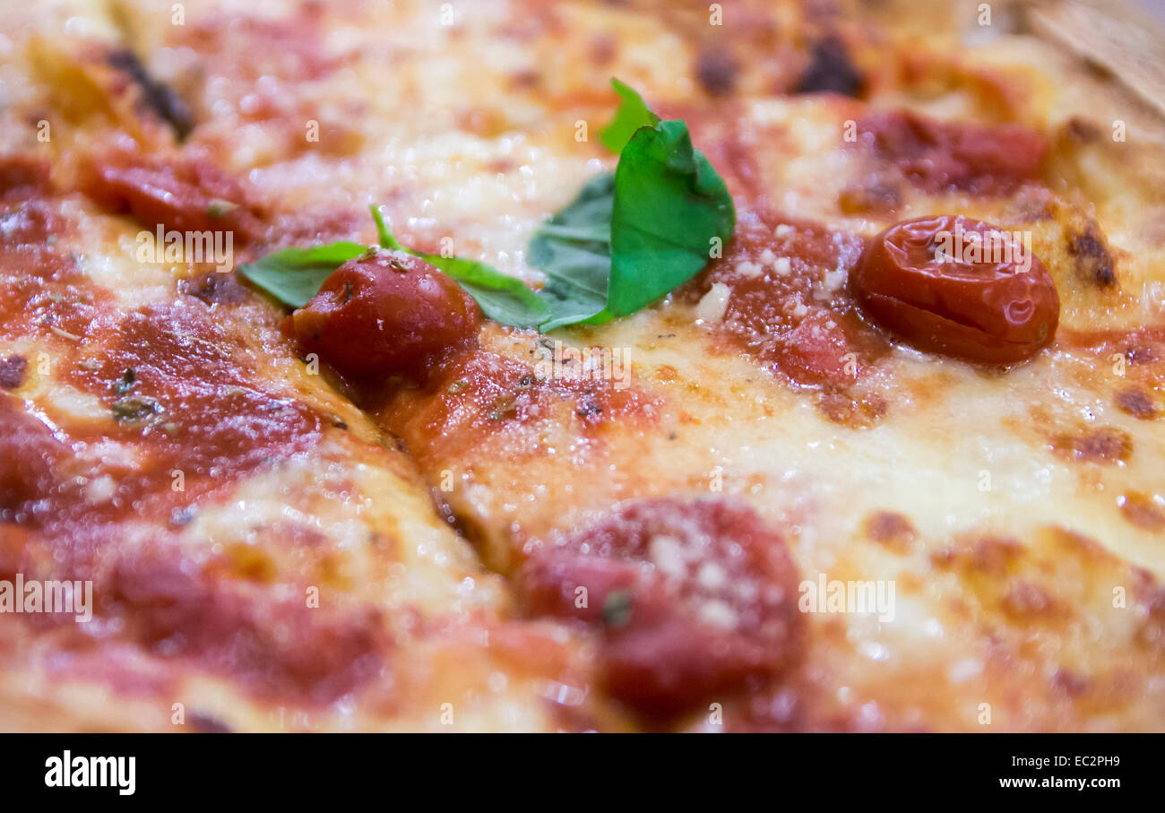 traditionelle Pizza margherita Stockfoto