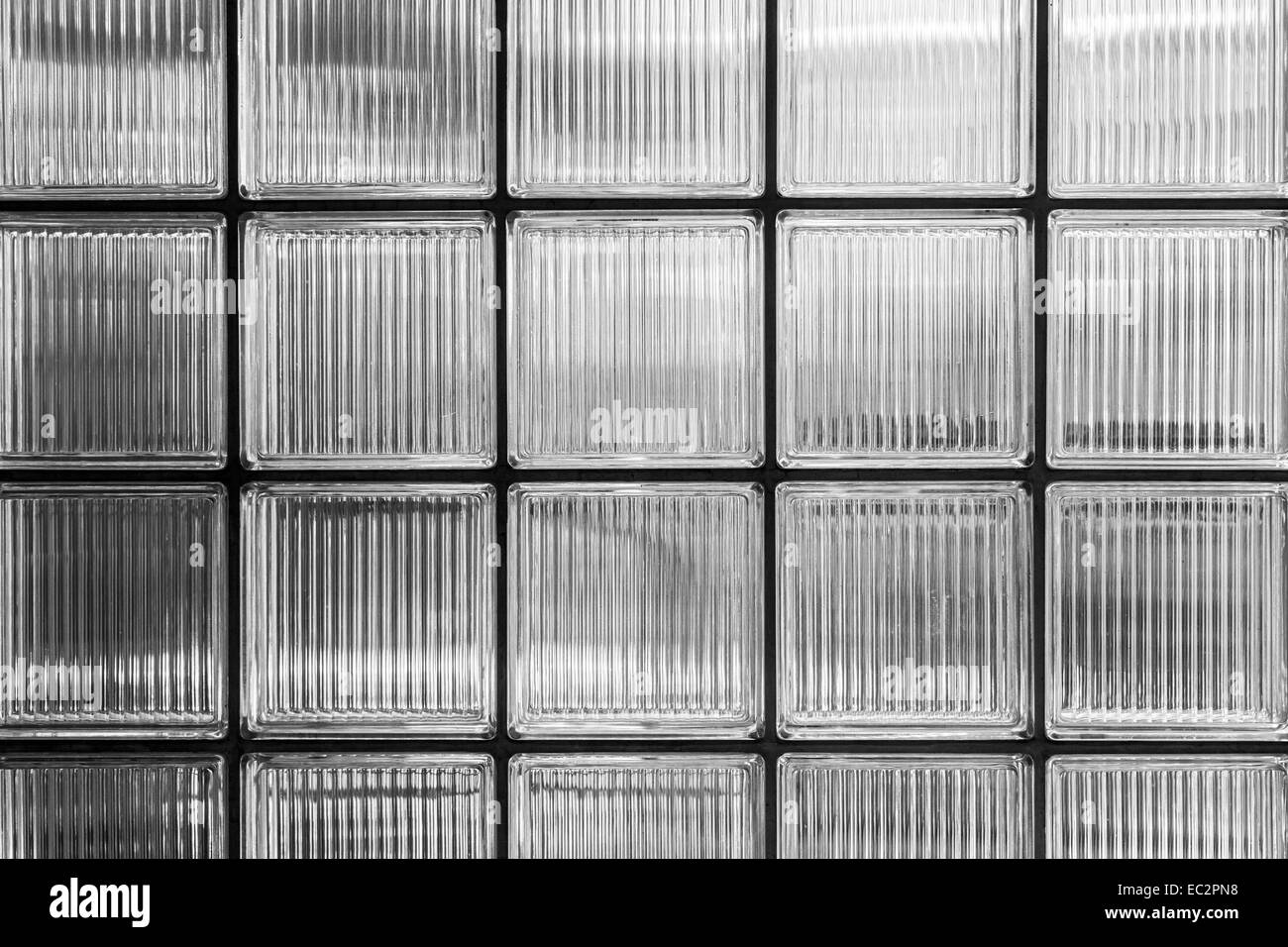 Mauer aus Glasbausteinen für Hintergründe Stockfoto