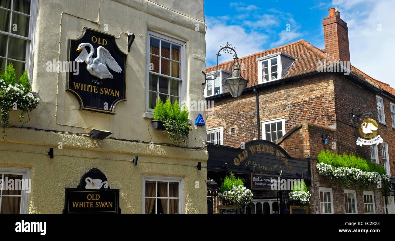 Das White Swan Hotel Public House Restaurant ältesten York Altstadt North Yorkshire England UK Großbritannien Europa Stockfoto