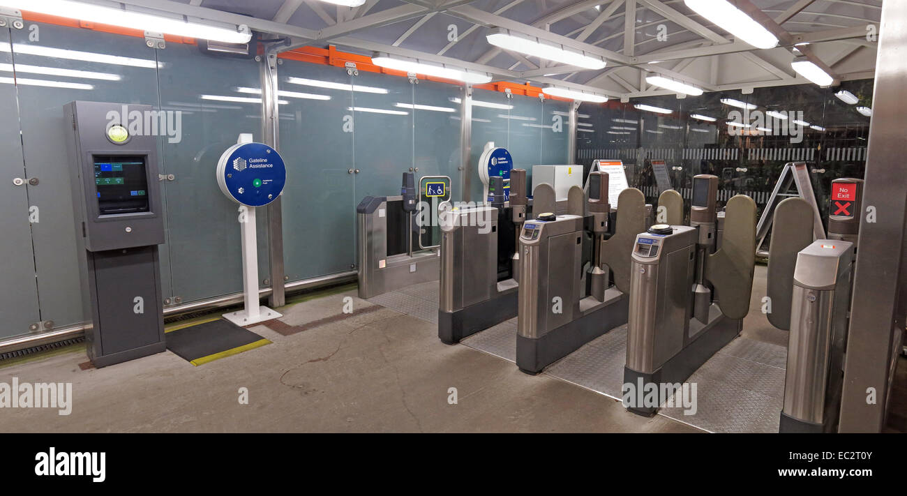 Wide Shot von der Olympia U-Bahn Station, London Stockfoto