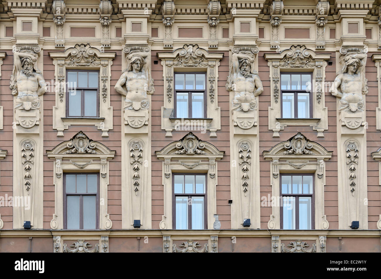 Historische Gebäude und Straßen in St. Petersburg, Russland Stockfoto