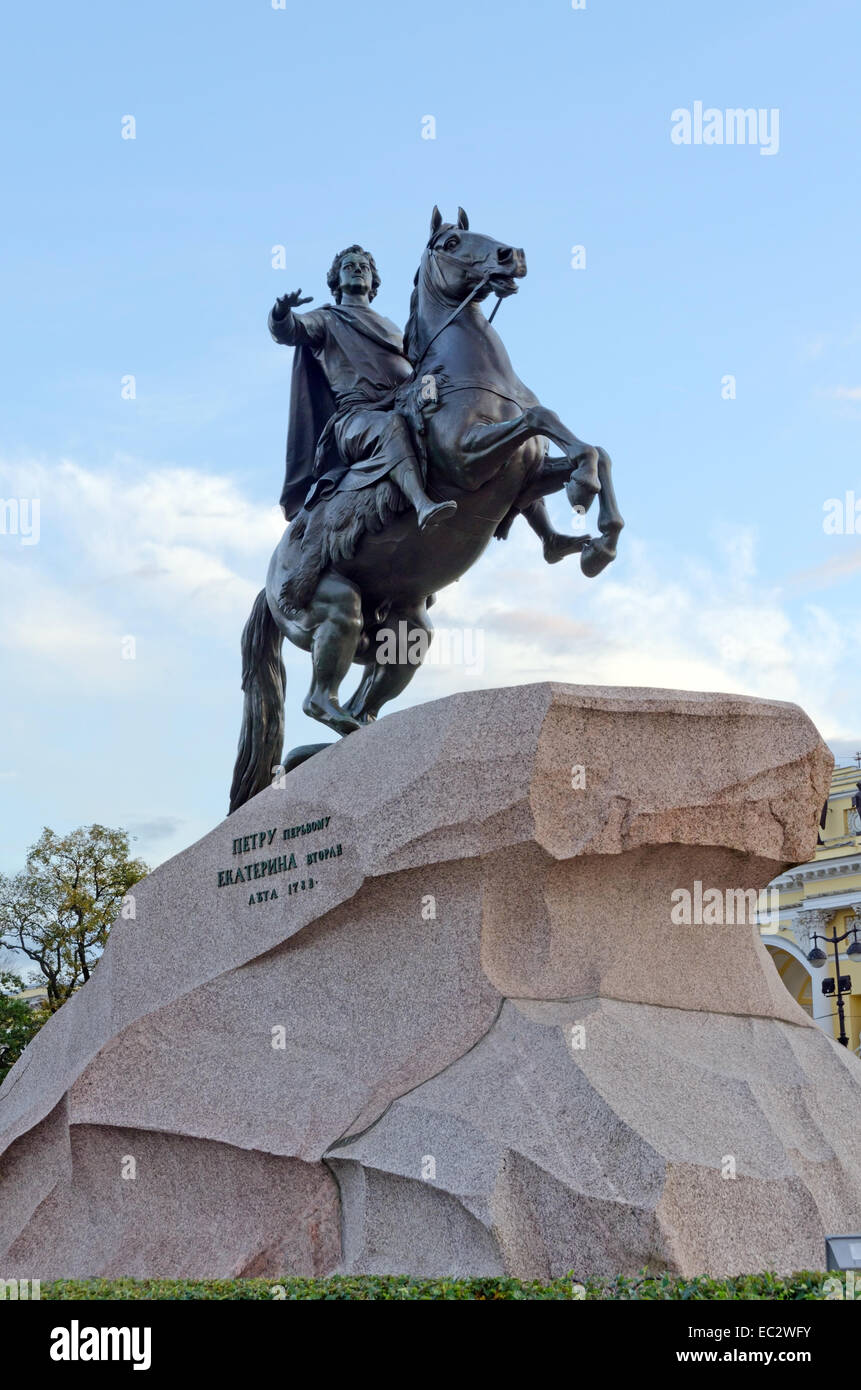 Denkmal des russischen Zaren Peter dem großen Stockfoto