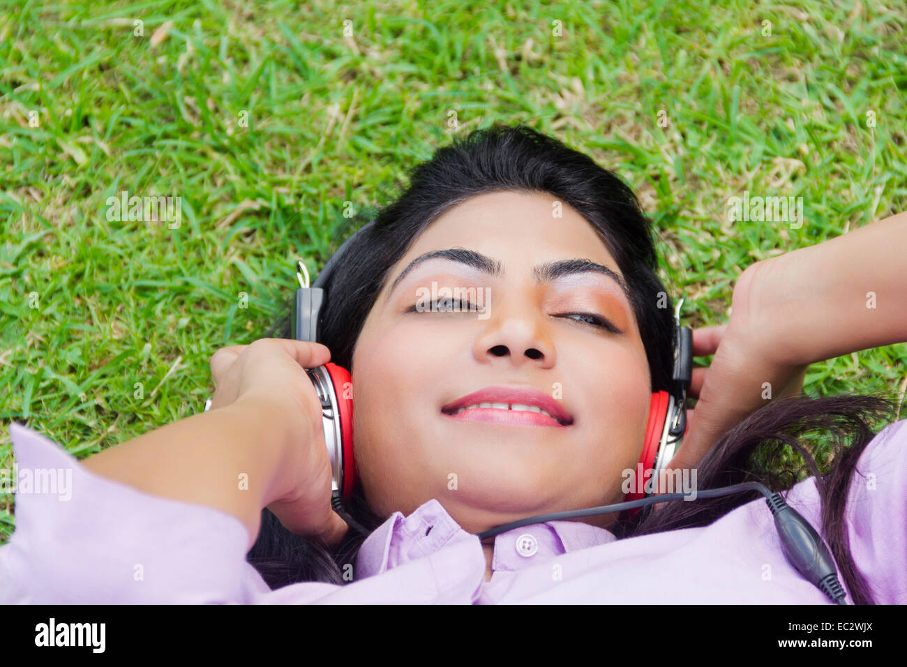 Inderin Business Park hören von Musik Stockfoto