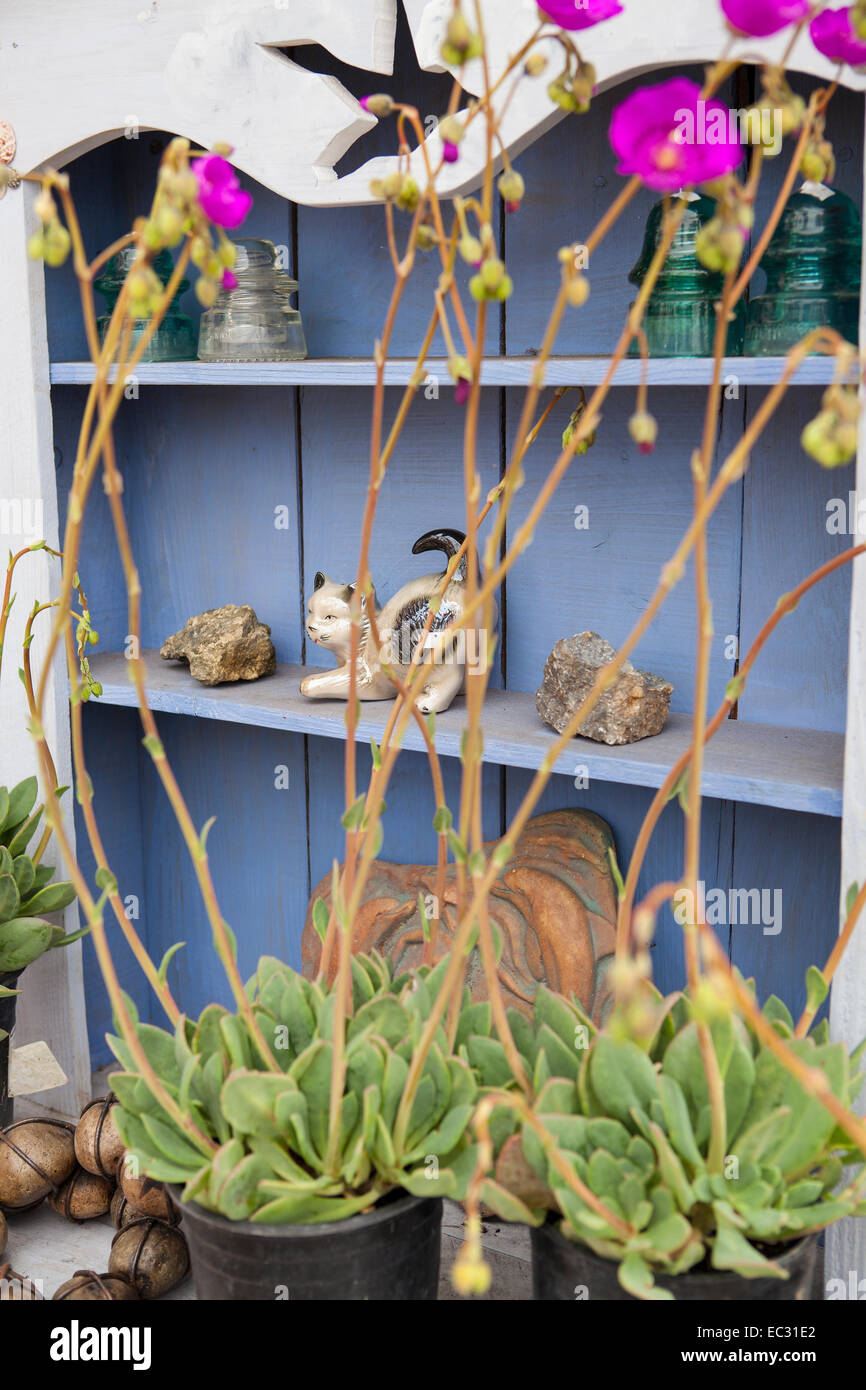 Kreativ dekorierten Hof, Pismo Beach, Central Coast, California, Vereinigte Staaten von Amerika Stockfoto