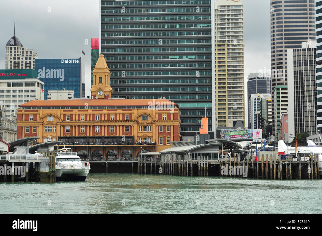 Ferry Building und terminal, Auckland CBD Stockfoto