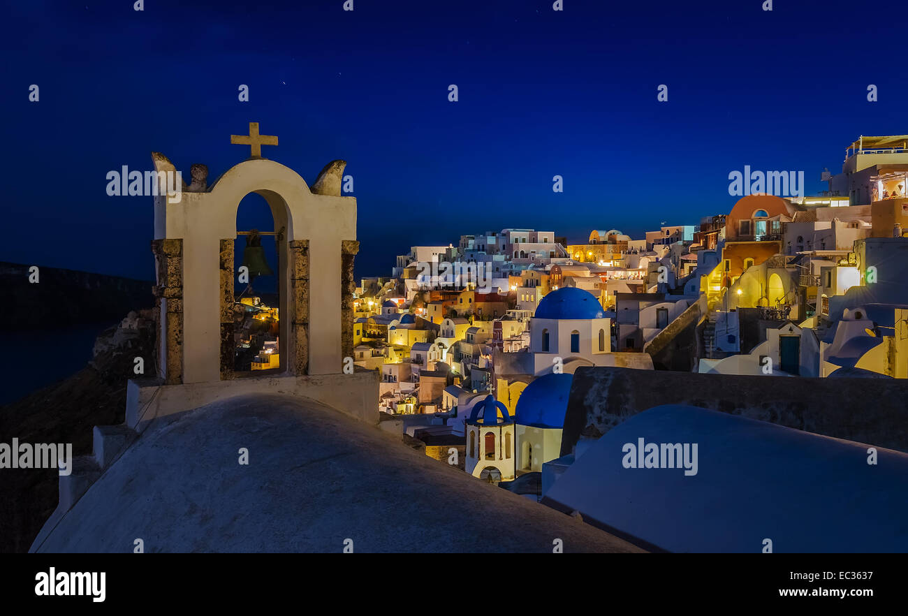 Bunte Oia Santorini Insel Griechenland Stockfoto