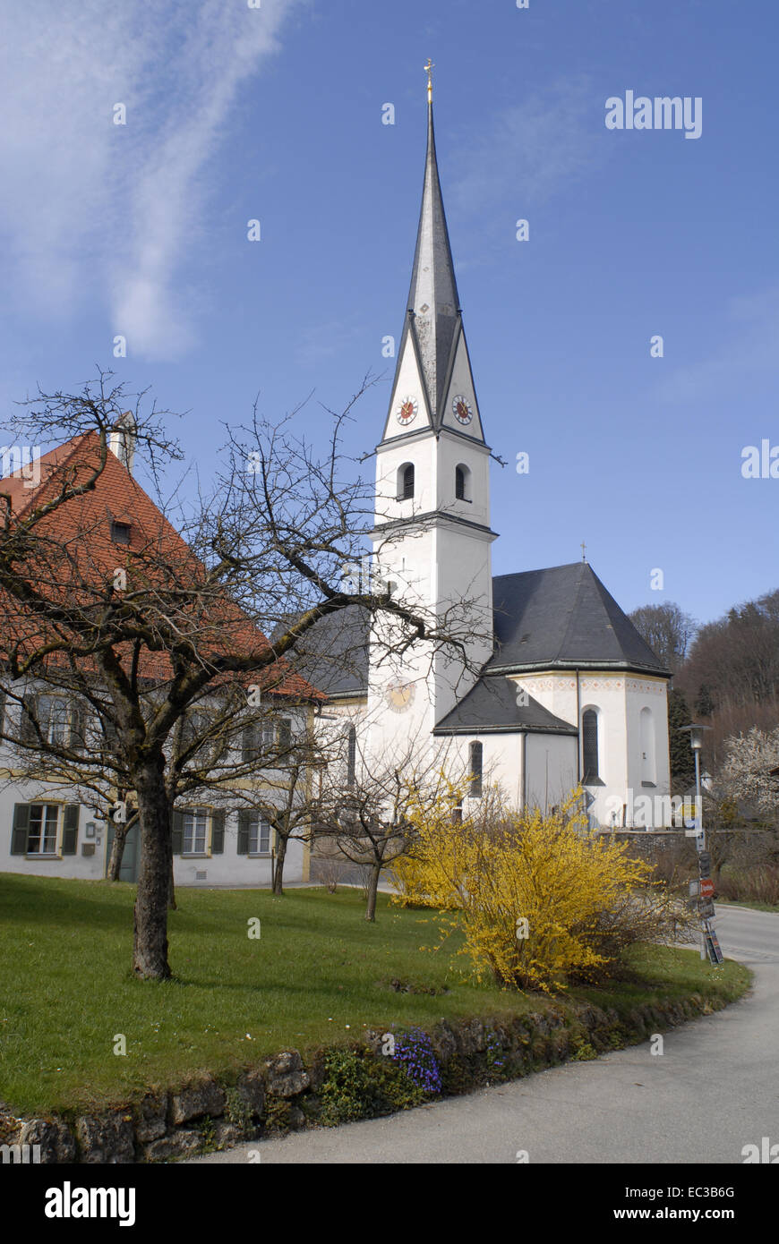St. Margaretha Frasdorf, Bayern, Anno 1135 Stockfoto