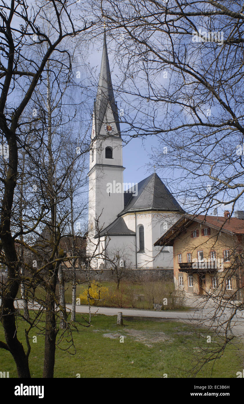 St. Margaretha Frasdorf, Bayern, Anno 1135 Stockfoto