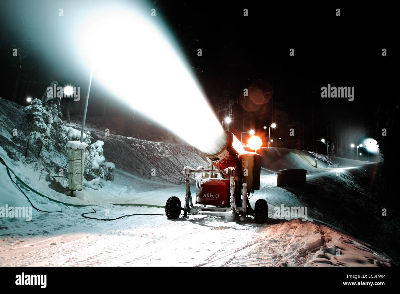 Schneefräse von vorne Stockfoto