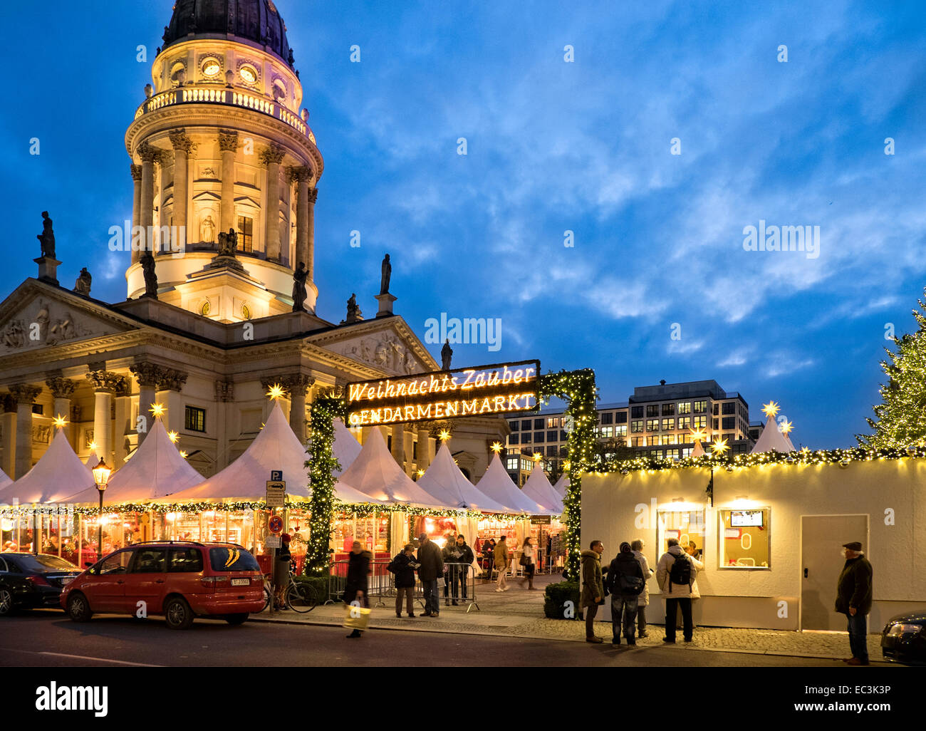 Weihnachtsmarkt auf dem Gendarmenmarkt, Berlin, Deutschland 2014 Stockfoto