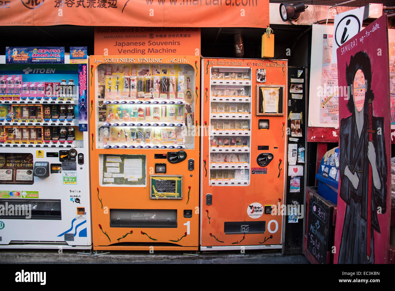 Japanische Souvenir-Automat, Shibuya, Tokyo, Japan Stockfoto