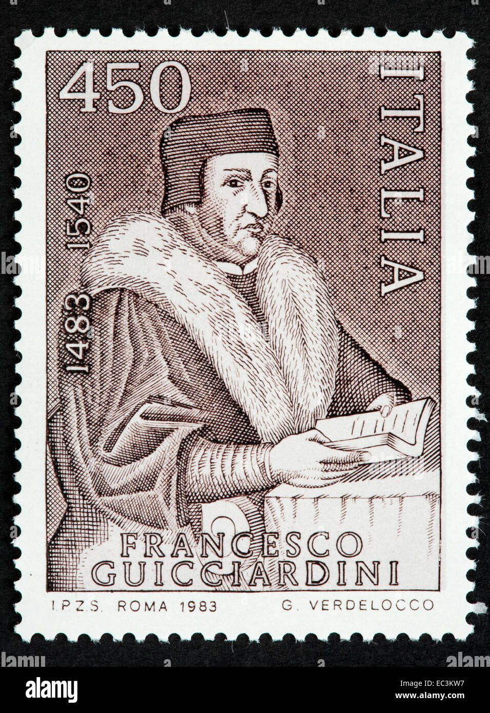Italienische Briefmarke Stockfoto
