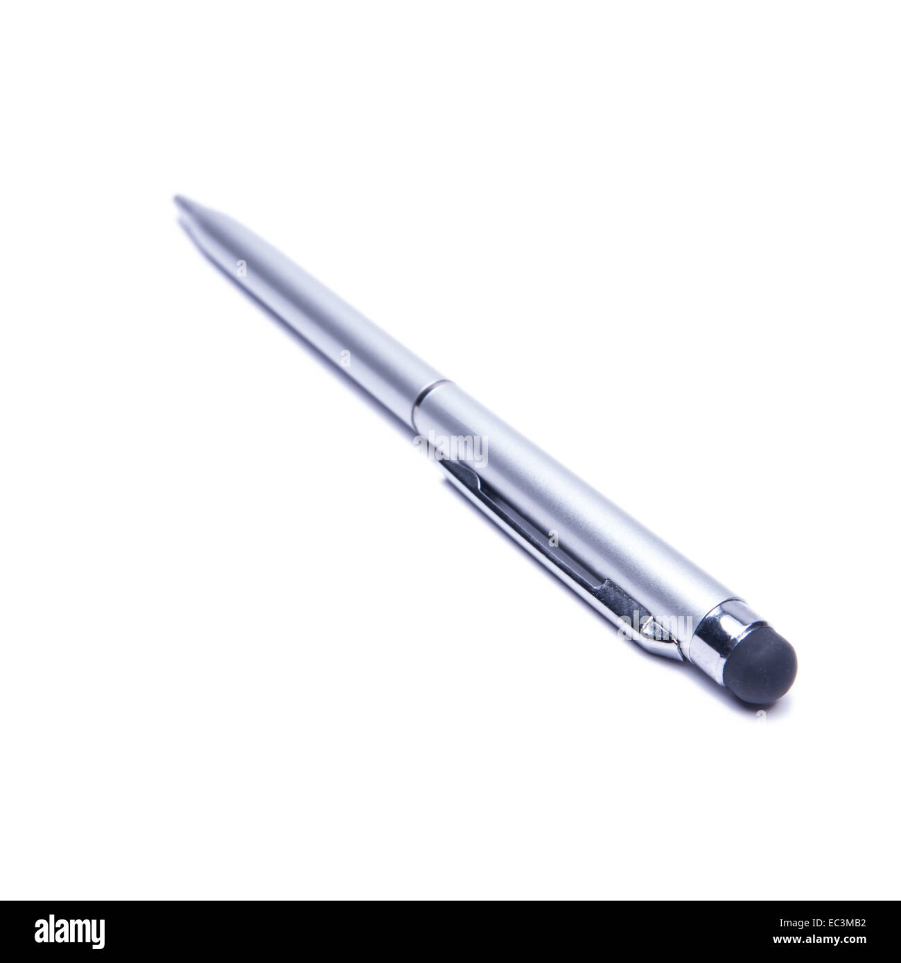 Kugelschreiber auf weißem Hintergrund Stockfoto