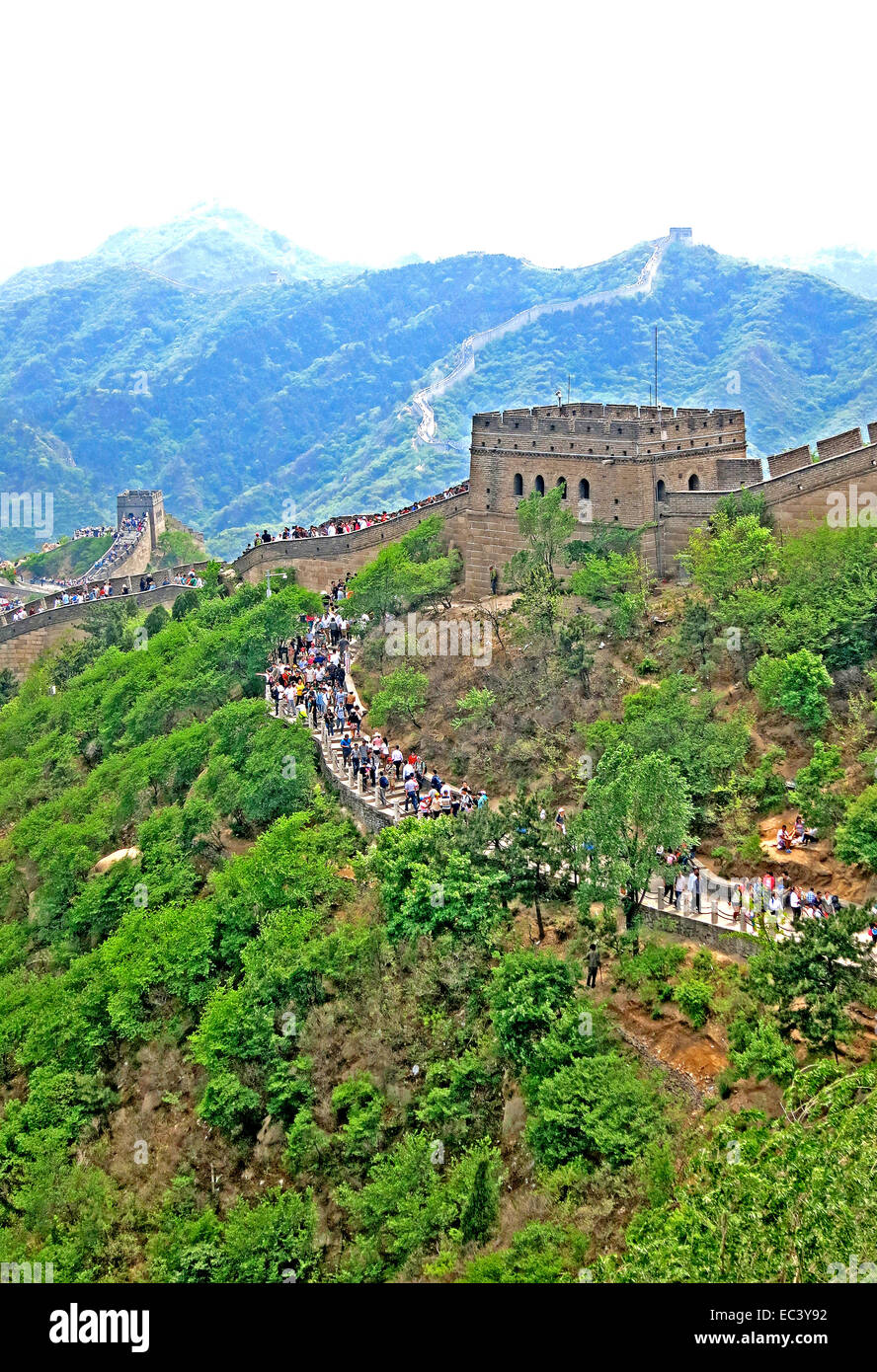 Die chinesische Mauer Badaling-Website Stockfoto