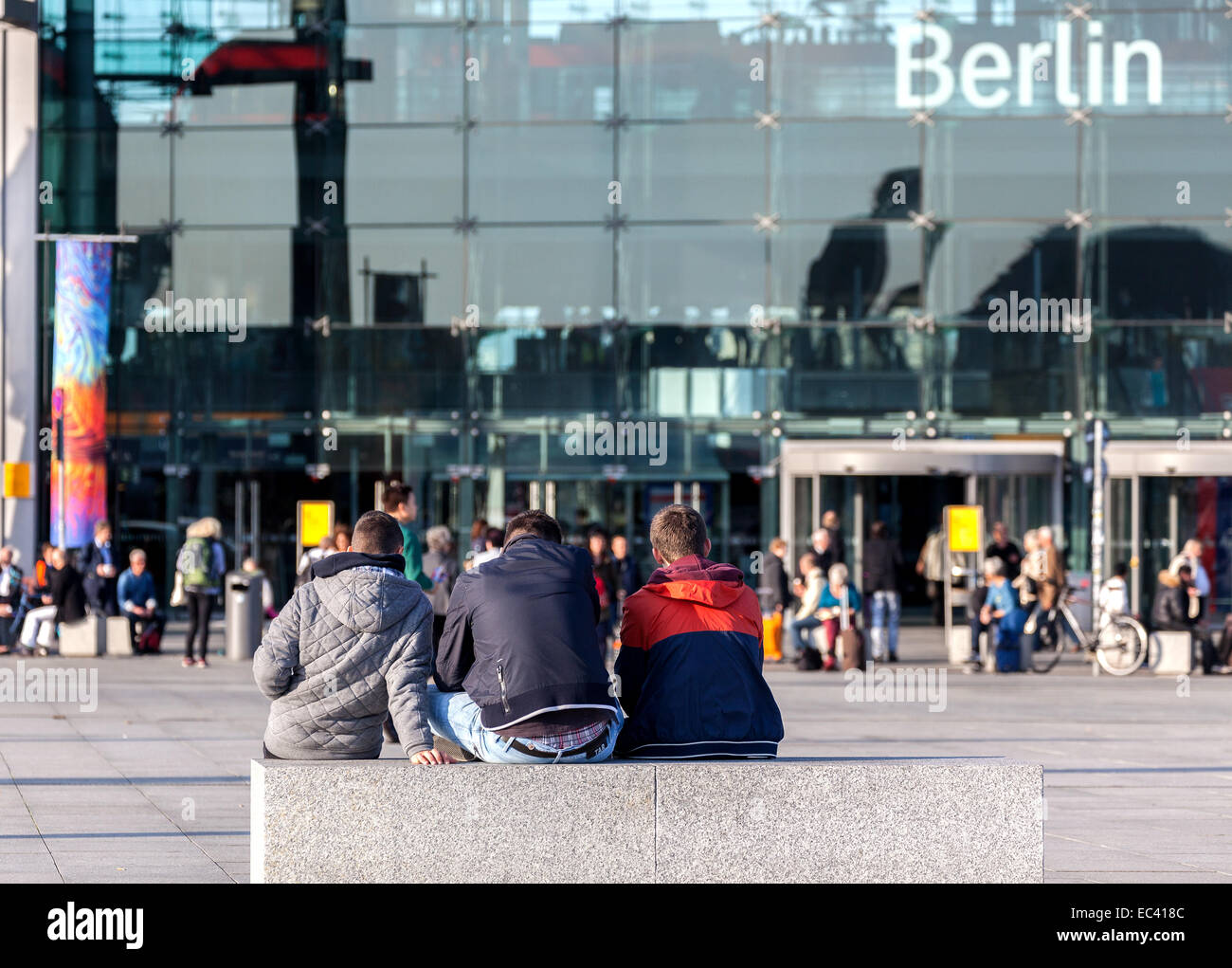 am Hauptbahnhof in Berlin Stockfoto