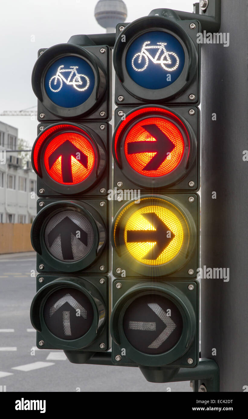 Ampeln für Radfahrer Stockfoto