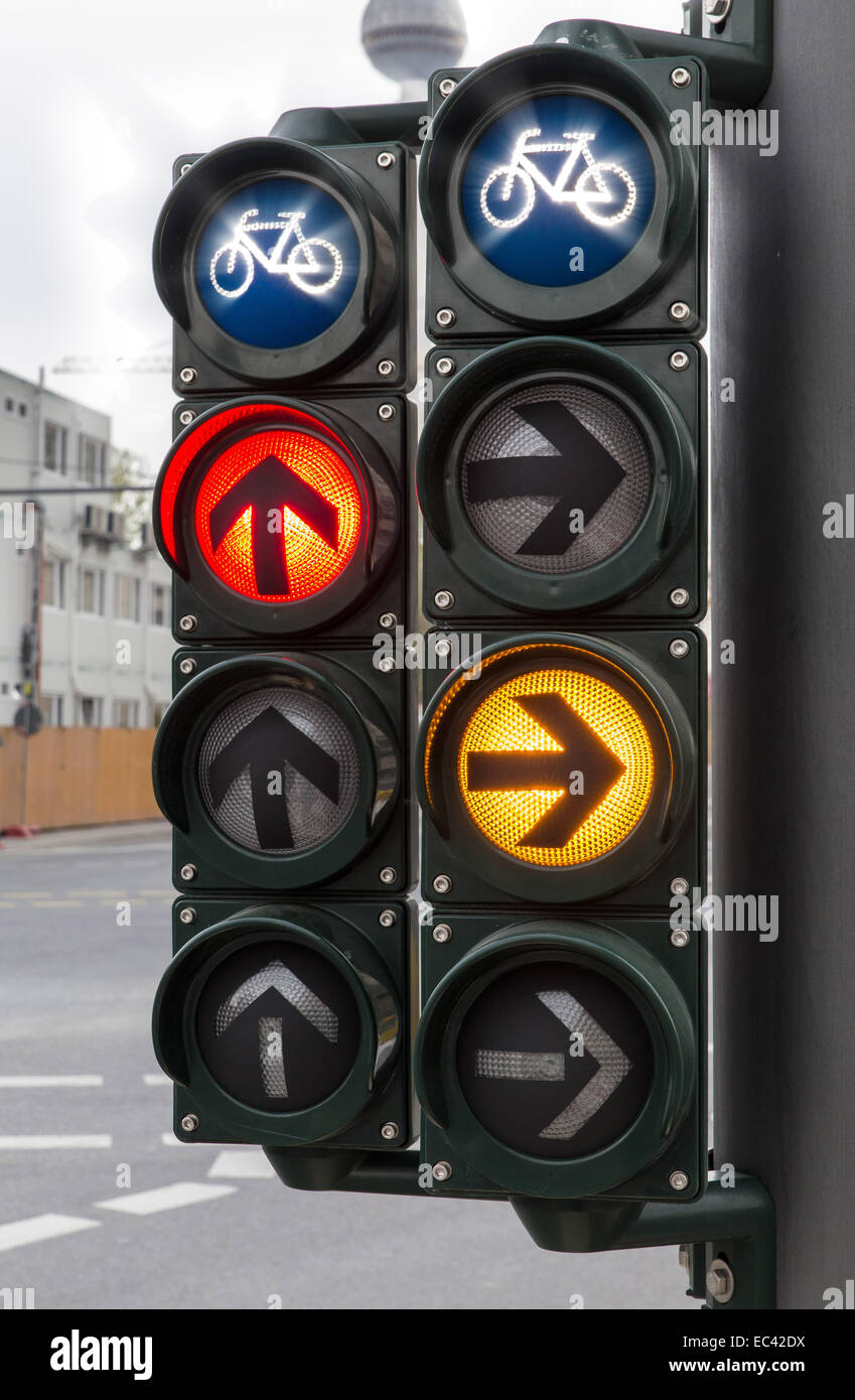 Ampeln für Radfahrer Stockfoto