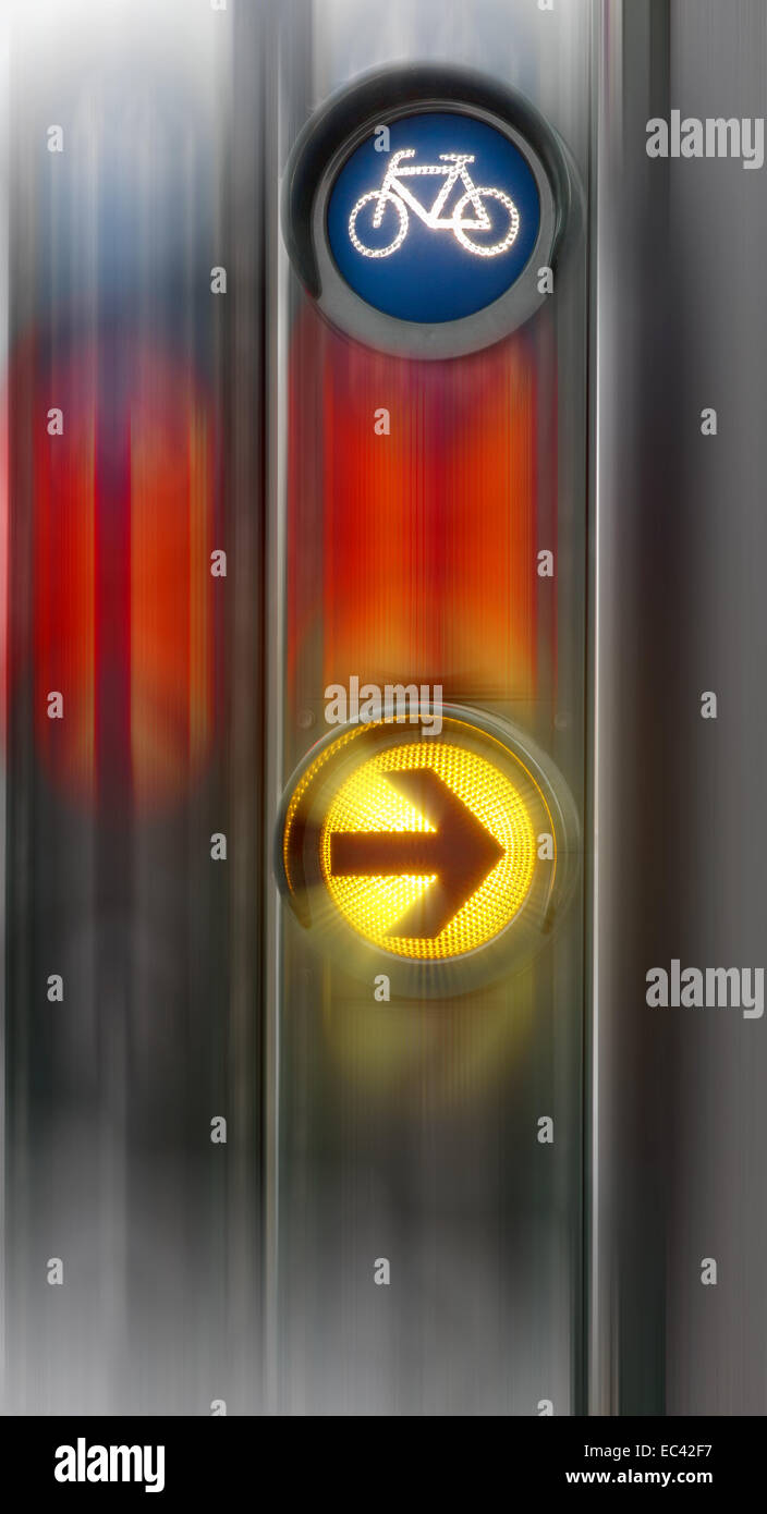 Ampeln für Radfahrer Stockfoto