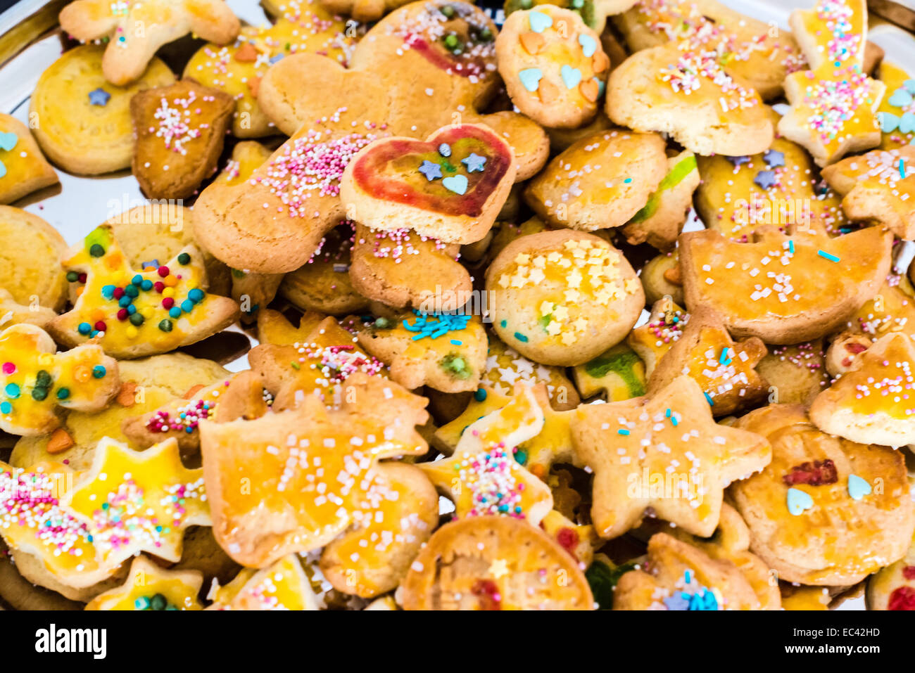 Childrens Christmas cookies Stockfoto