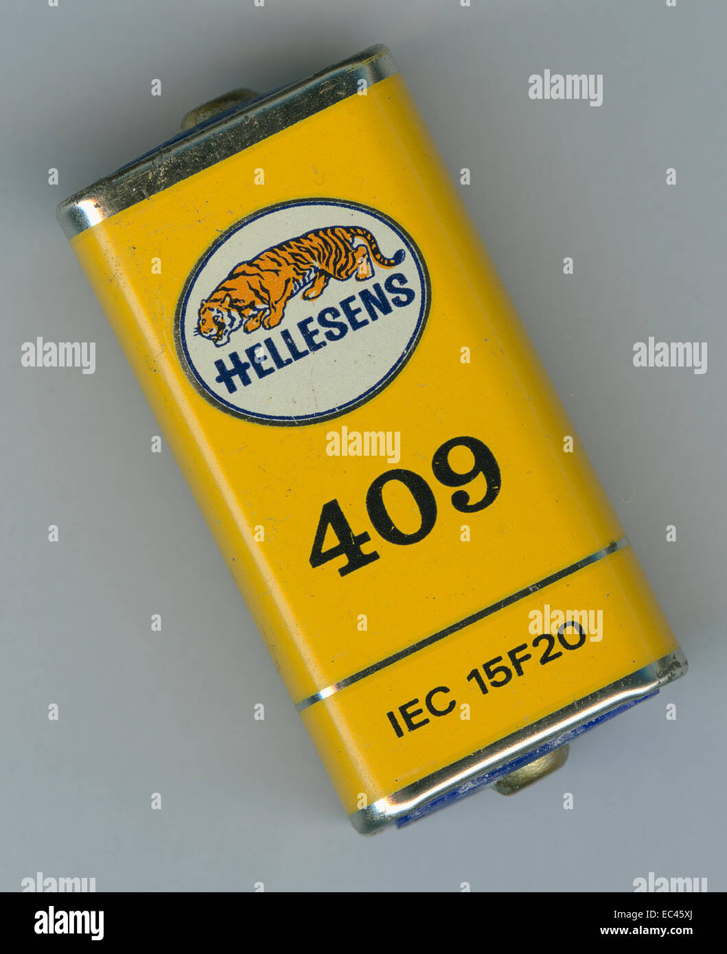 Hellesens 409-Batterie Stockfoto