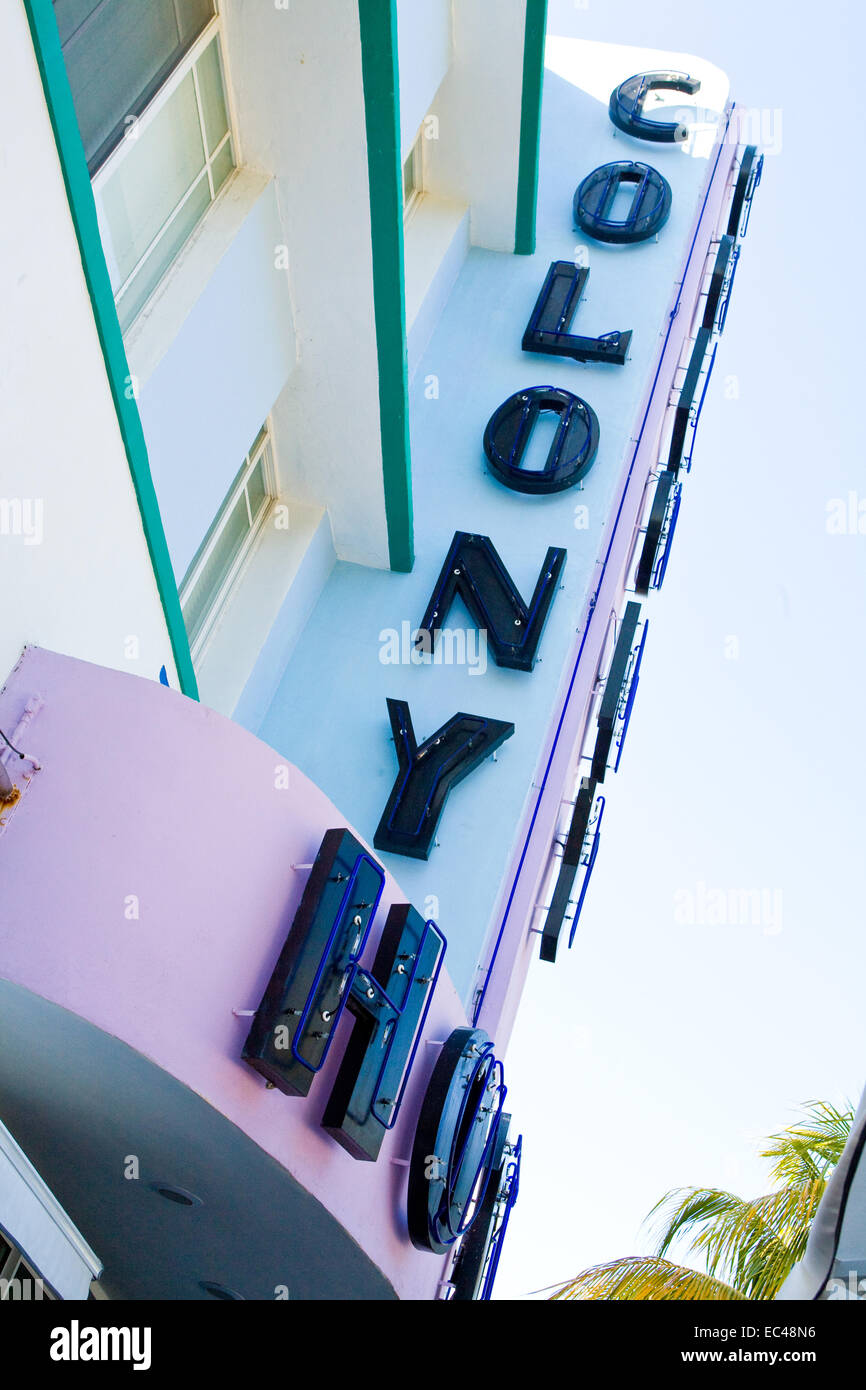 Colony Hotel, South Beach, Miami, Florida, USA Stockfoto