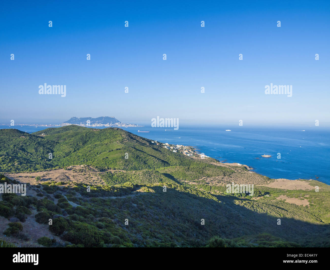 Naturschutzgebiet Quot Parque del Estrecho Quot Meerenge von Gibraltar. Die Landschaft rund um die Straße von Gibraltar wurde erklärt, ein Stockfoto
