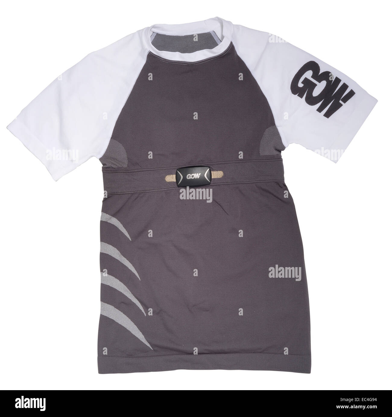 GOW Smart Stoff T-Shirt für Männer mit integrierten kardiale Bluetooth-Sensor. Stockfoto