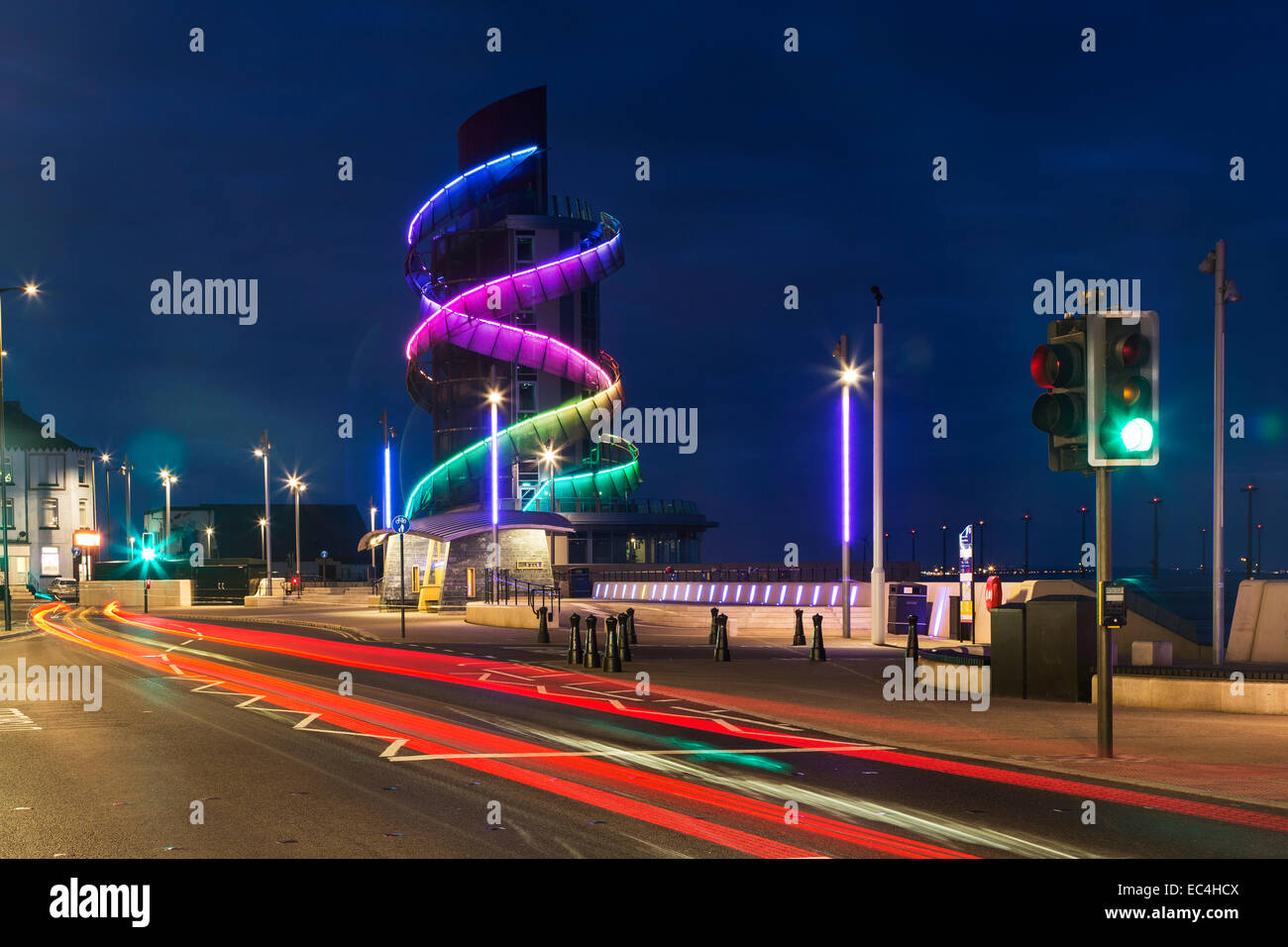 Das Leuchtfeuer, Esplanade-Funktion im Rahmen der Regeneration von einem sterbenden Badeort, Redcar Stockfoto