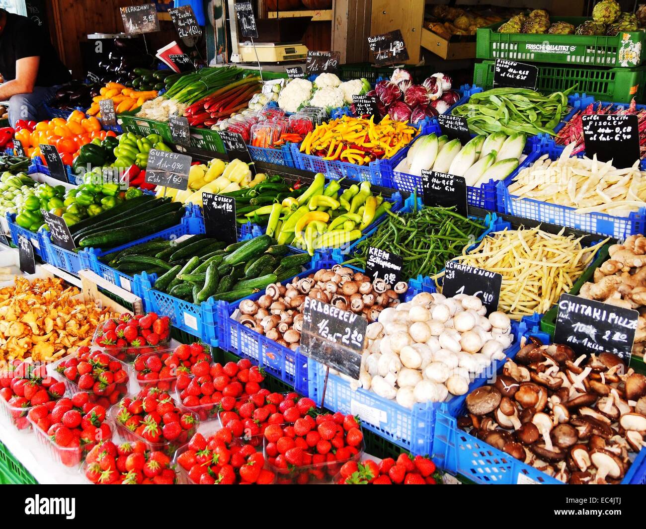 Obst und Gemüse Verkauf am Naschmarkt Stockfotografie Alamy