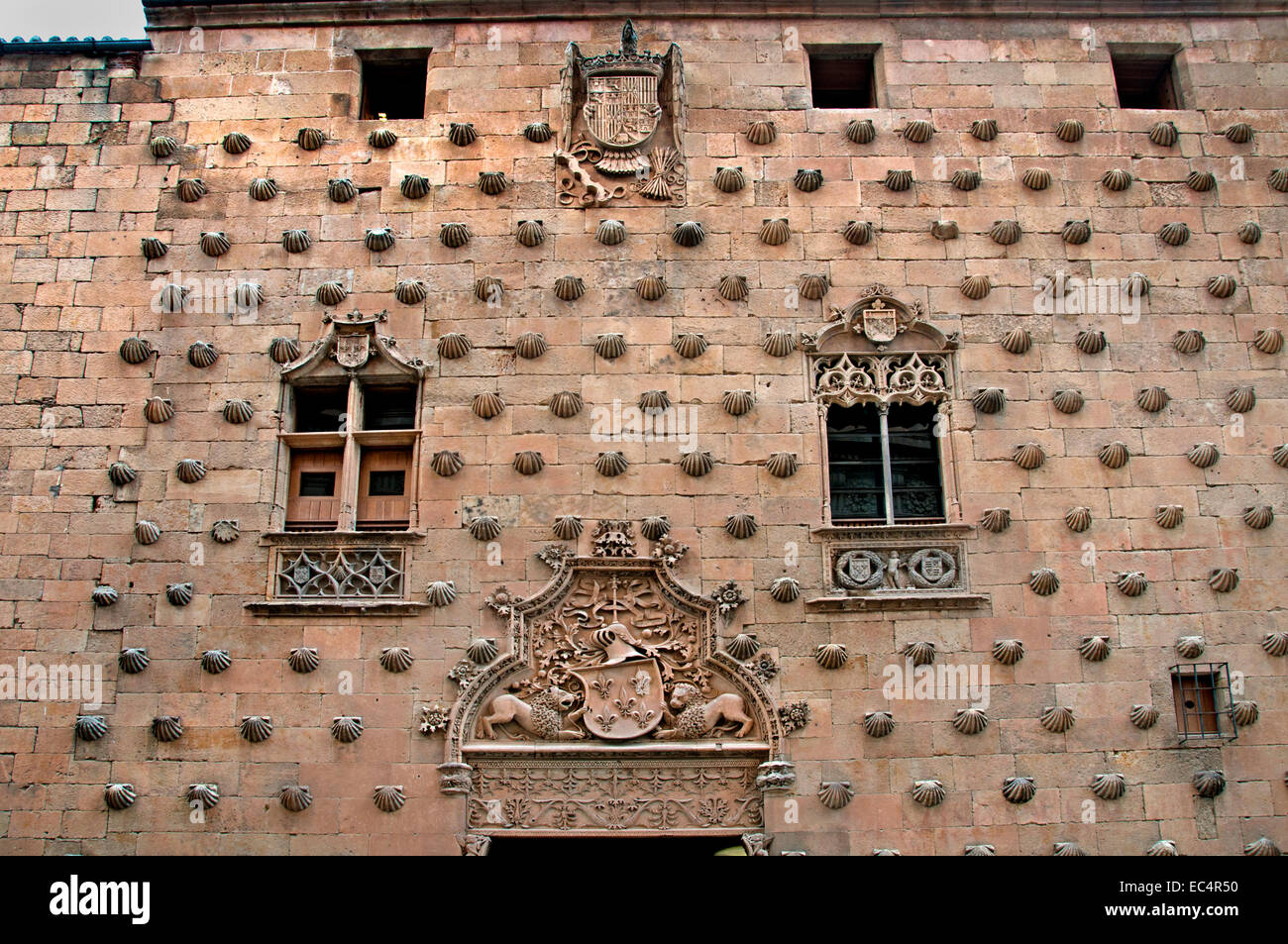 Casa de Las Conchas Salamanca (öffentliche Bibliothek) Stadt Salamanca (Castilla y León) Spanien Spanisch (Haus der Muscheln) Stockfoto