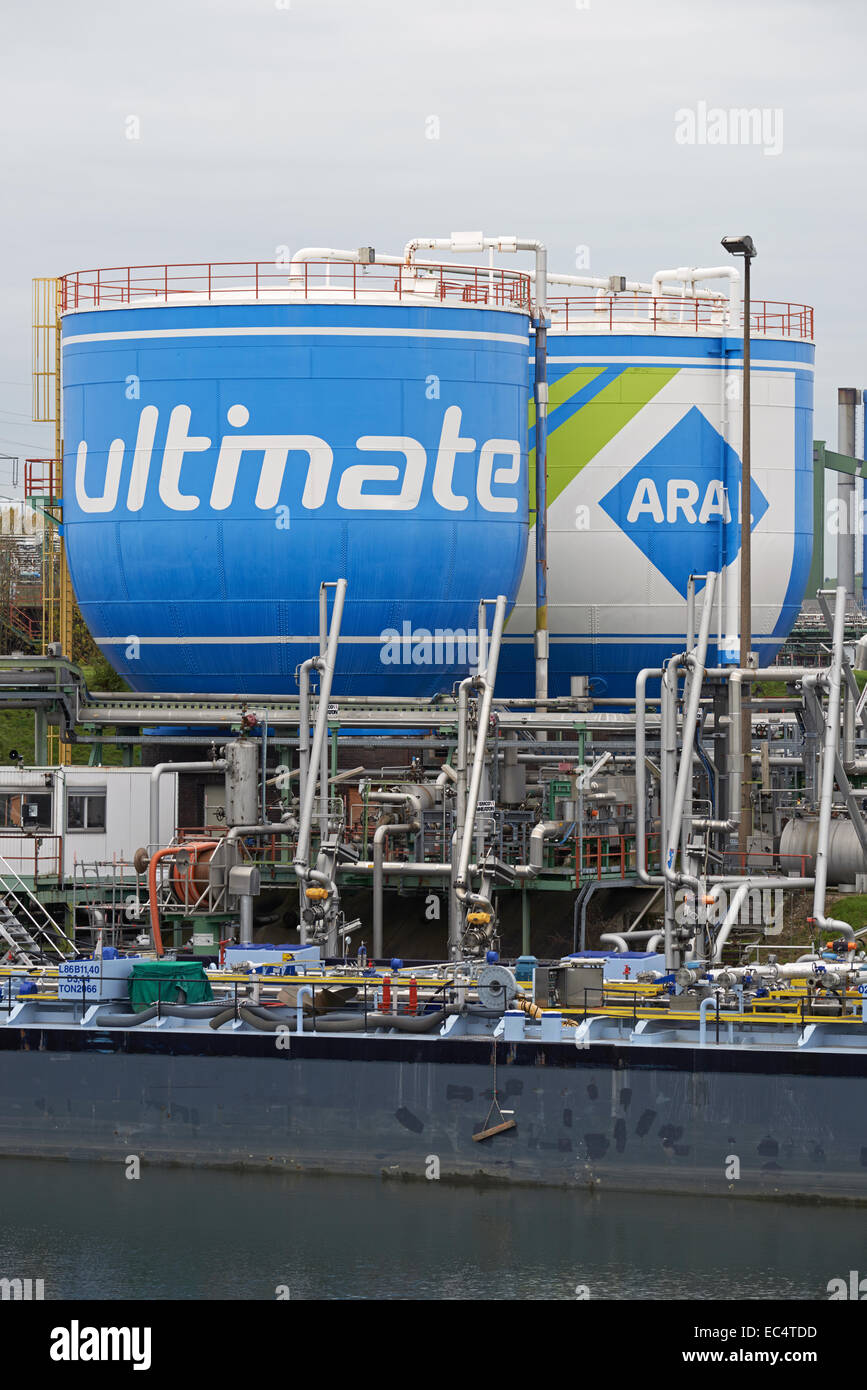 Aral Ultimate terminal, Ruhr Oel Kraftstoffraffinerie, Gelsenkirchen, Deutschland. Stockfoto