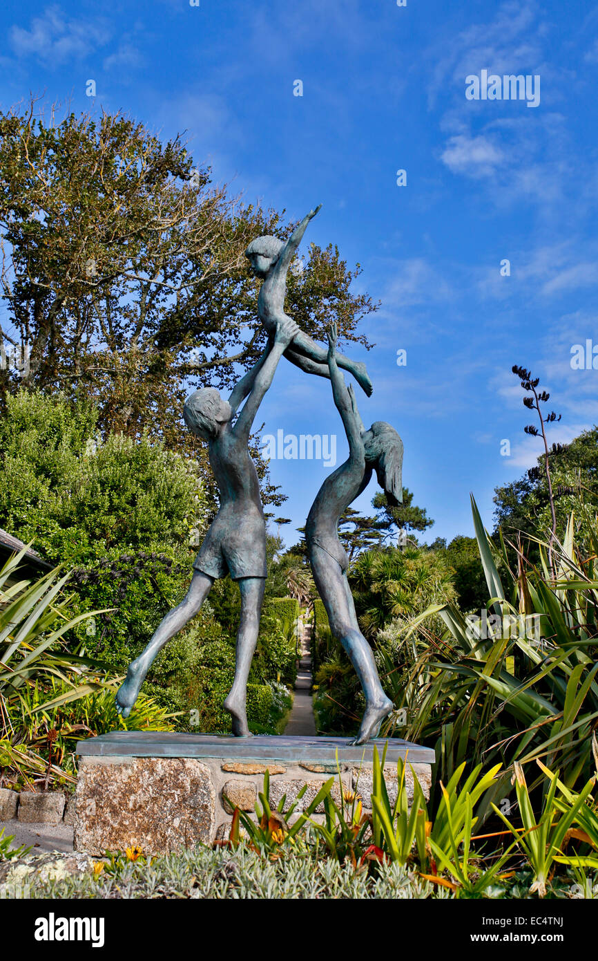 Tresco; Klostergarten; Skulptur; Isles of Scilly; UK Stockfoto