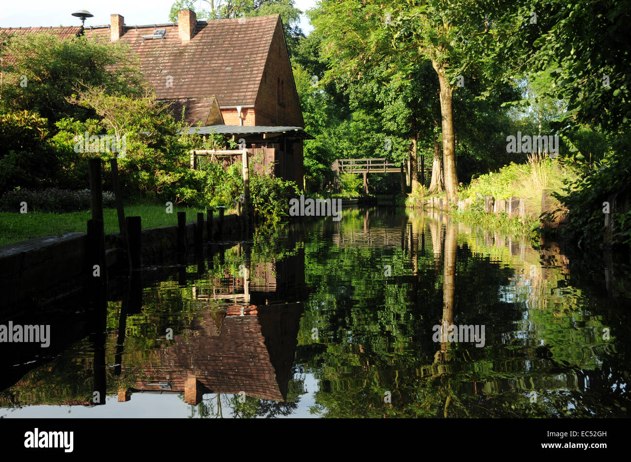 Spree-Waldhaus in Lehde Stockfoto