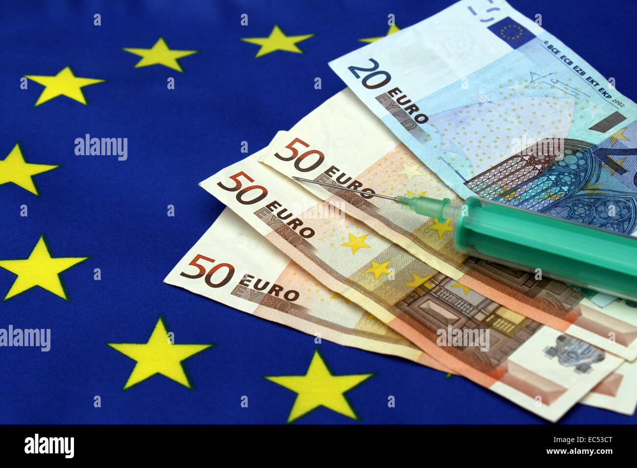 Finanzielle Unterstützung Eu Stockfoto