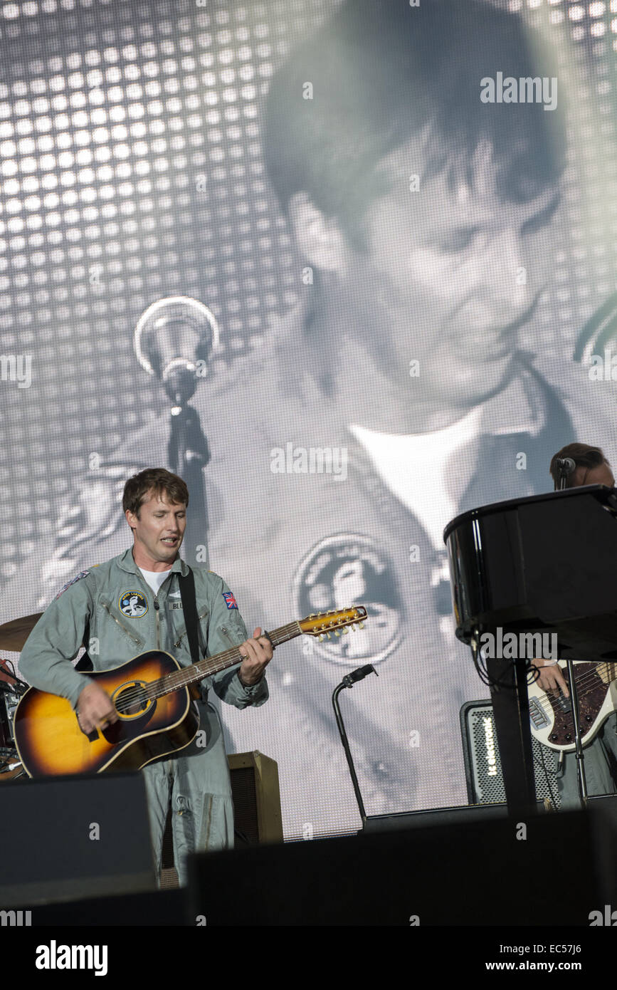 James Blunt bei Pori Jazz 2014 Stockfoto