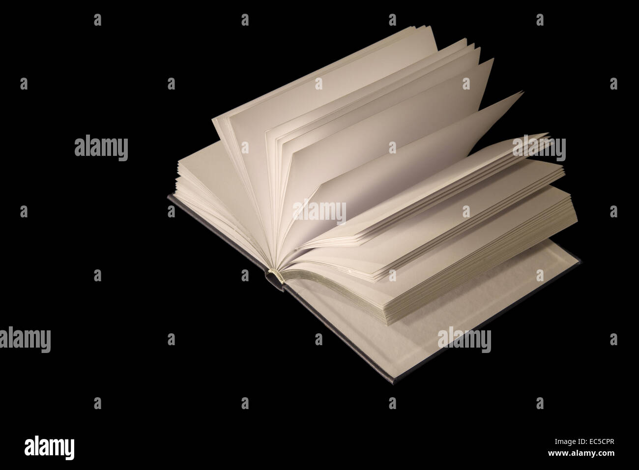 leere Seiten in einem Buch Stockfoto