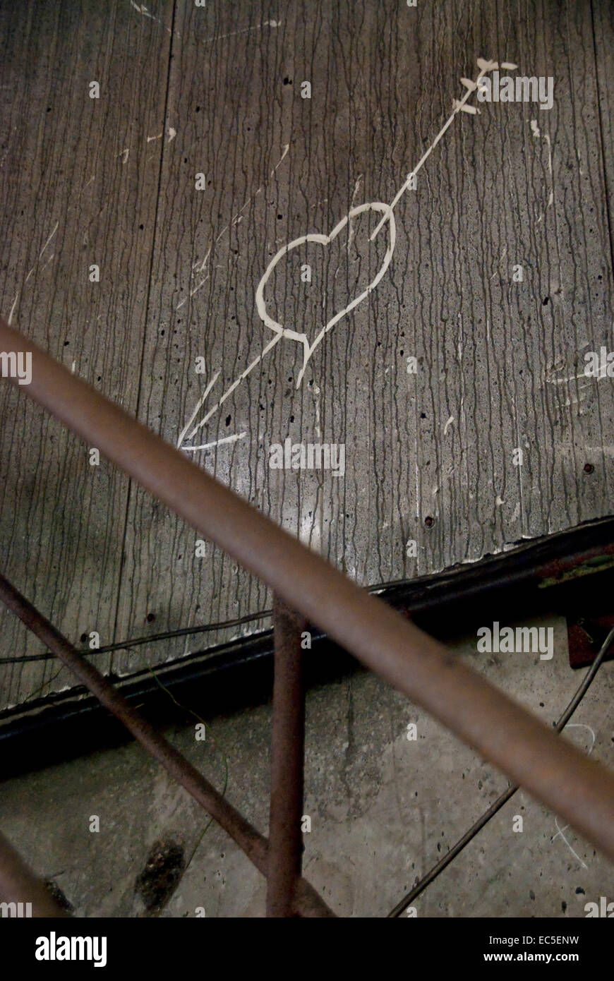 Szene in einem alten Industriegebäude Stockfoto