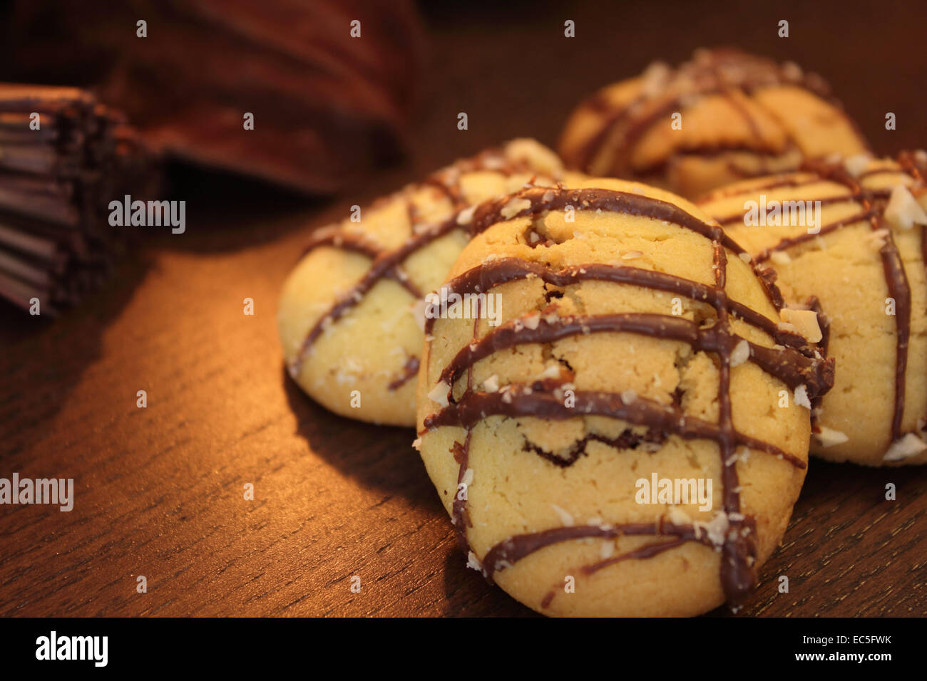 Nougat-cookie Stockfoto