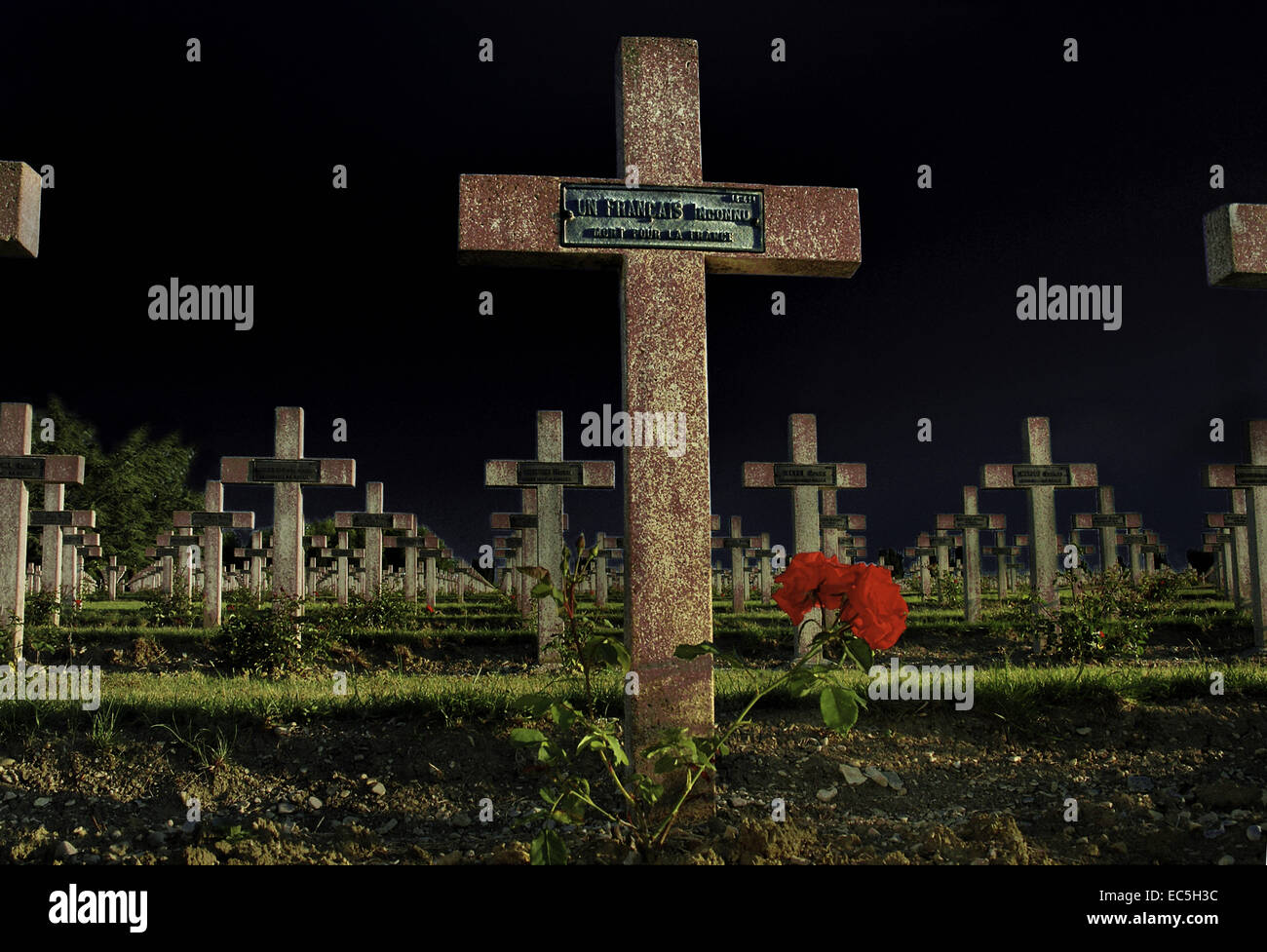 Verdun, Douaumont, größten französischen Soldatenfriedhof aus dem ersten Weltkrieg Stockfoto