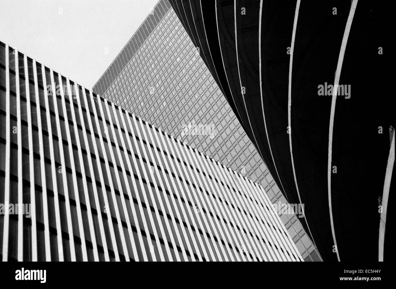 Grafik Fotografie Zusammensetzung schwarz und weiß, Chicago, 1996 Stockfoto