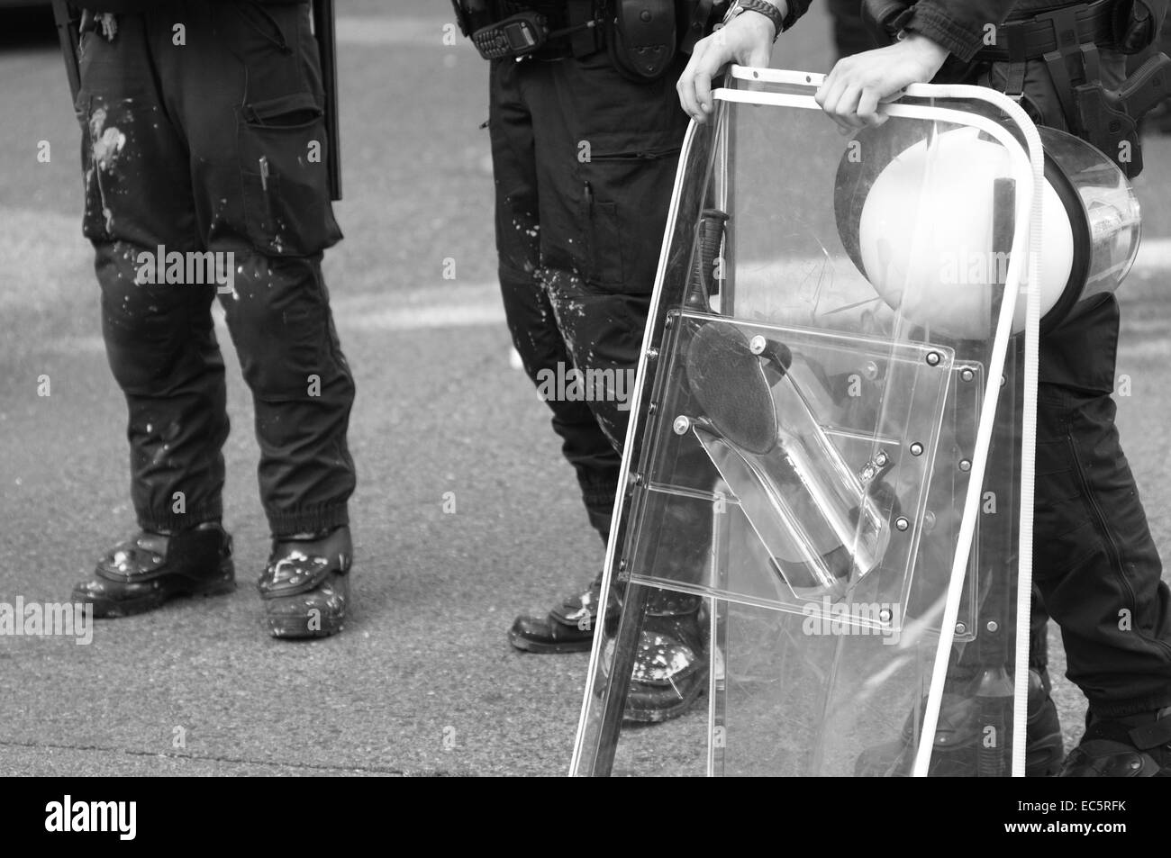 Mobilen Einsatz Polizei Stockfoto
